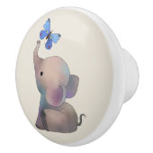 Elefant mit Schmetterling セラミックノブ (右)