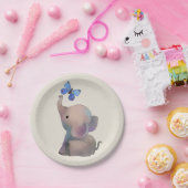 Elefant mit Schmetterling ペーパープレート (パーティー)