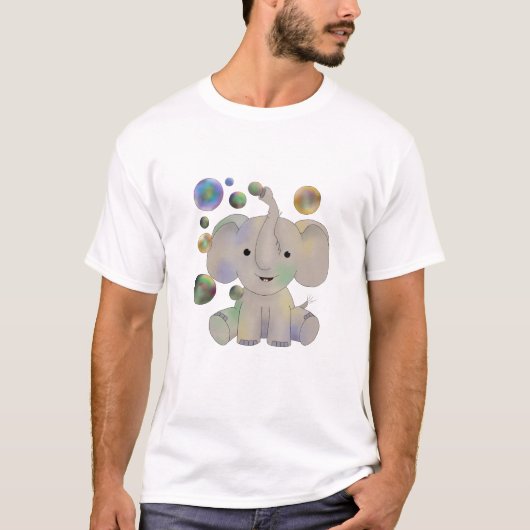 Elefant mit Seifenblasen Tシャツ (正面)