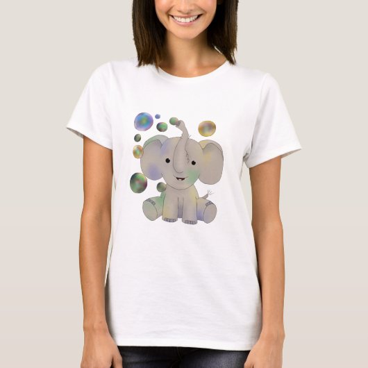 Elefant mit Seifenblasen Tシャツ (正面)