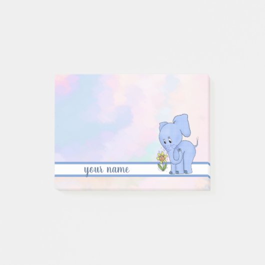 Elefant und Blume Post-it Klebezettel ポストイット (正面)