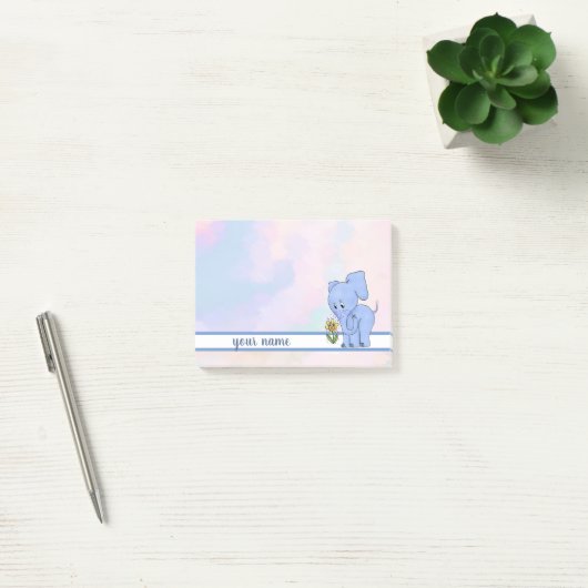 Elefant und Blume Post-it Klebezettel ポストイット (オフィス)