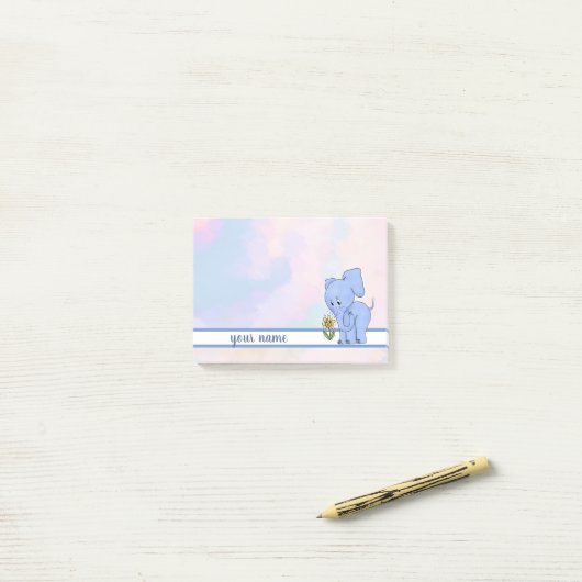 Elefant und Blume Post-it Klebezettel ポストイット (デスク上)