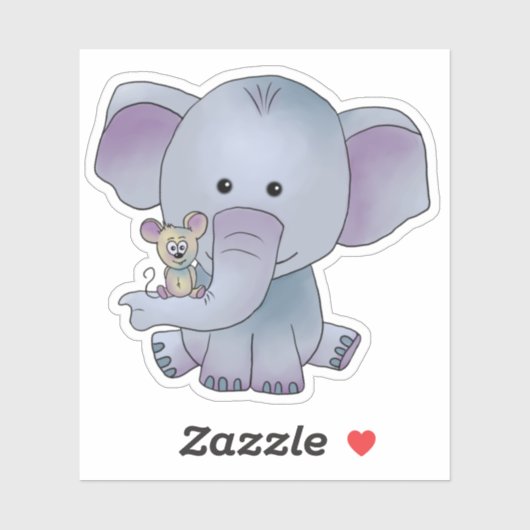 Elefant und Maus Aufkleber シール (シート)