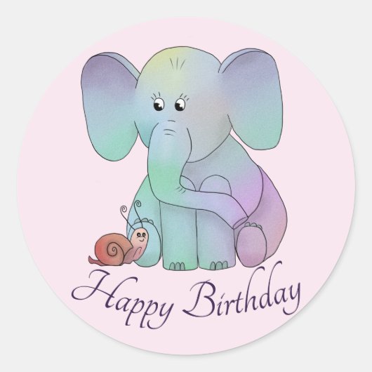 Elefant und Schnecke ラウンドシール (正面)
