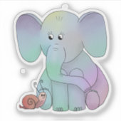 Elefant und Schnecke Aufkleber シール (正面)