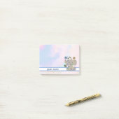 Elefant und Seifenblasen Klebezettel ポストイット (デスク上)