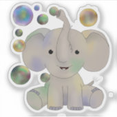 Elefant und Seifenblasen Vinylaufkleber Aufkleber シール (正面)