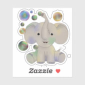Elefant und Seifenblasen Vinylaufkleber Aufkleber シール (シート)