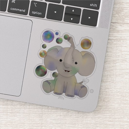 Elefant und Seifenblasen Vinylaufkleber Aufkleber シール (詳細)