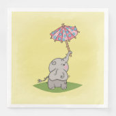 Elefante bebé segurando um pequeno guarda-chuva (正面)