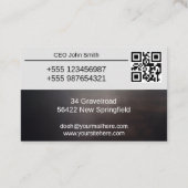 Elefantenportrait Hintergrund dunkel Umzugsfirma 名刺 (裏面)