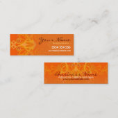 Eleganのオレンジ小型名刺 スキニー名刺 (正面/裏面)