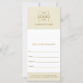 Elegan Beige Minimalist Custom Business Gift Card (正面)
