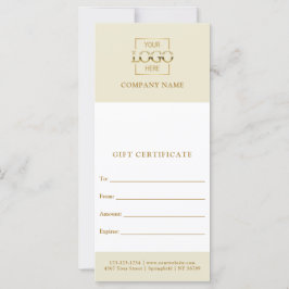Elegan Beige Minimalist Custom Business Gift Card