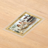 Elegan Stylish Faux Gold | Photo Christmas Card アクリル招待状 (レイダウン)