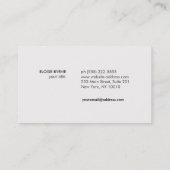 Elegan Tree Branch金ゴールドと黒 名刺 (裏面)