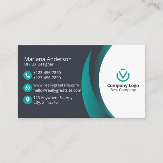 *Elegance最高のカスタマイズ名刺* 名刺 (正面)