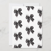 Elegance Black Bow Bridal Shower 招待状 (裏面)
