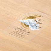 Elegance Celestial Baby Shower Gender neutral アクリル招待状 (レイダウン)