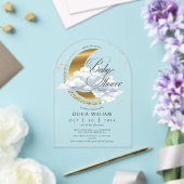 Elegance Celestial Baby Shower Gender neutral アクリル招待状 (インサイチュ (ウェディング))