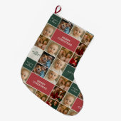 elegance christmas xmas holiday photo ラージクリスマスストッキング (正面 (吊り時))