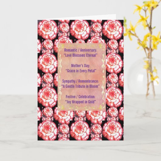 Elegance Framed in Bloom カード (黄色い花)