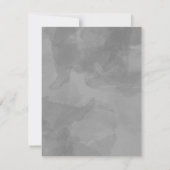 Elegance in Bloom: 銀色の返信ハガキで出欠連絡 出欠カード (裏面)