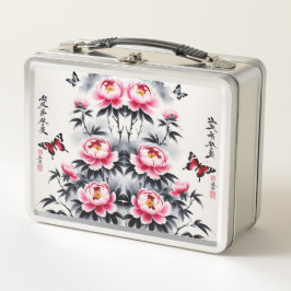  Elegance in Bloom: Floral and Landscape Harmony メタルランチボックス