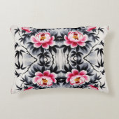 Elegance in Bloom: Floral Harmony printed アクセントクッション (正面)