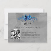 Elegance in Bloom: QRコードRSVP 出欠カード (正面)