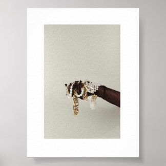 "Elegance in Hand" – Minimalist Jewelry Art Poster ポスター