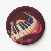 Elegance in motion, the curved piano.  ペーパープレート (正面)