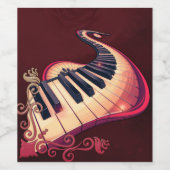 Elegance in motion, the curved piano.  ワインラベル (シングルラベル)