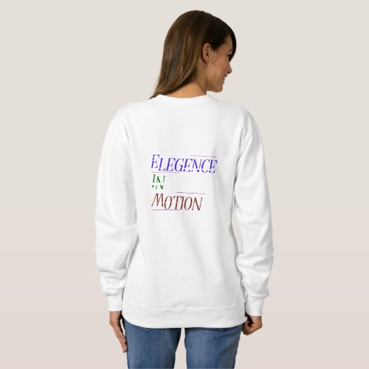 Elegance in Motion Typography Women's Hoodie | Min スウェットシャツ (裏面フル)