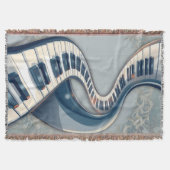 Elegance in piano keys and blossoms.  スローブランケット (正面)