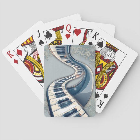 Elegance in piano keys and blossoms.  トランプ (裏面)