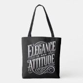Elegance Is an Attitude – Luxe Statement Tote トートバッグ (裏面)