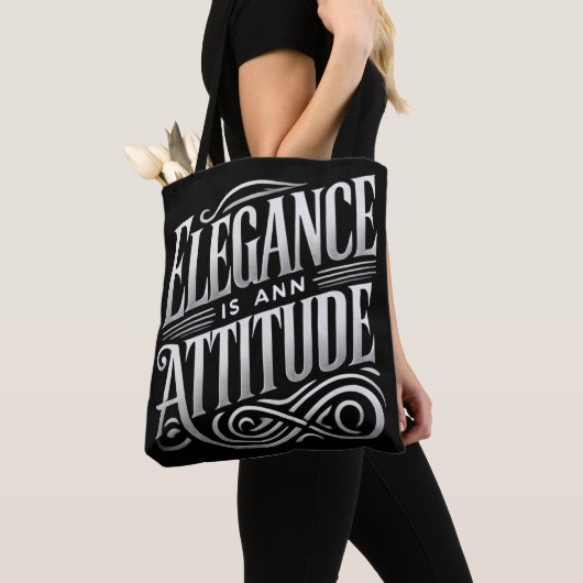 Elegance Is an Attitude – Luxe Statement Tote トートバッグ (クローズアップ)
