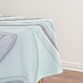 Elegance Modern Blue Gray White Fractal Art Flower テーブルクロス (インサイチュ)