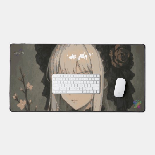 Elegance of the Midnight Blossom Maiden デスクマット (キーボード&マウス)