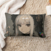 Elegance of the Midnight Blossom Maiden ランバークッション (ブランケット)