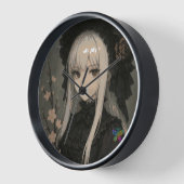 Elegance of the Midnight Blossom Maiden 壁時計 (傾斜)