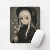 Elegance of the Midnight Blossom Maiden Mouse Pad マウスパッド (マウス)