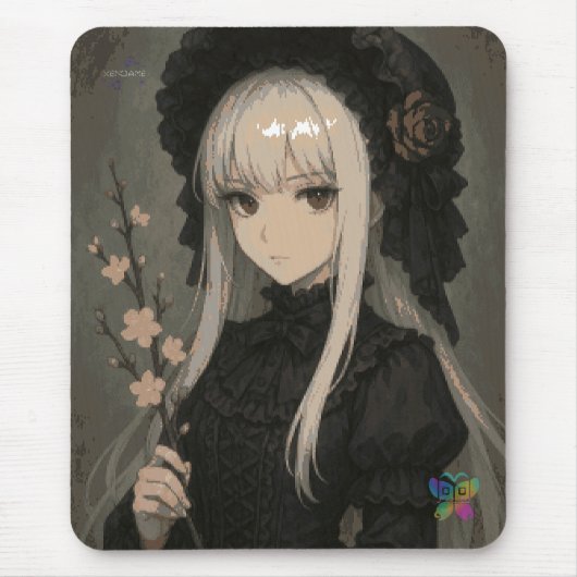 Elegance of the Midnight Blossom Maiden Mouse Pad マウスパッド (正面)