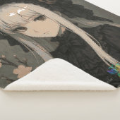 Elegance of the Midnight Blossom Maiden Premium シェルパブランケット (3/4)