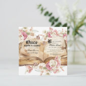 Elegance Pink Rose Floral Royal Baby Shower 招待状 (スタンド正面)