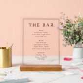 Elegance Red Text Menu Design アクリルサイン (ウェディング)