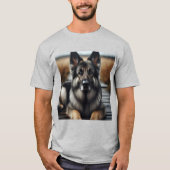 Elegancia Canina: Pastor Alemán Gris Tシャツ (正面)