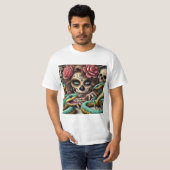 Elegancia Mortal: Catrina en el Día de Muertos Tシャツ (正面フル)